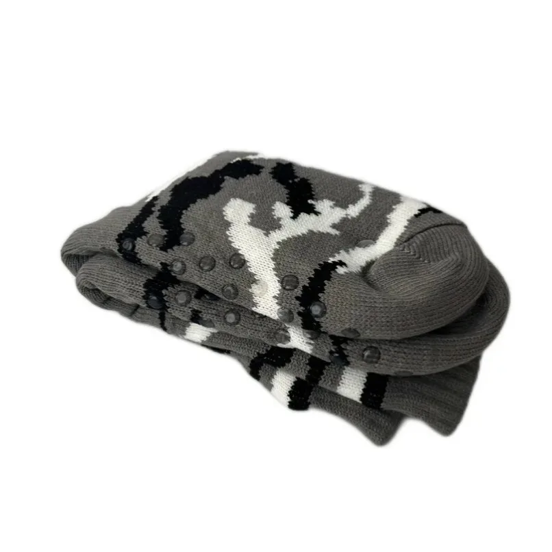 Мужские пушистые носки теплые зимние мягкие Нескользящие камуфляжные флисовые