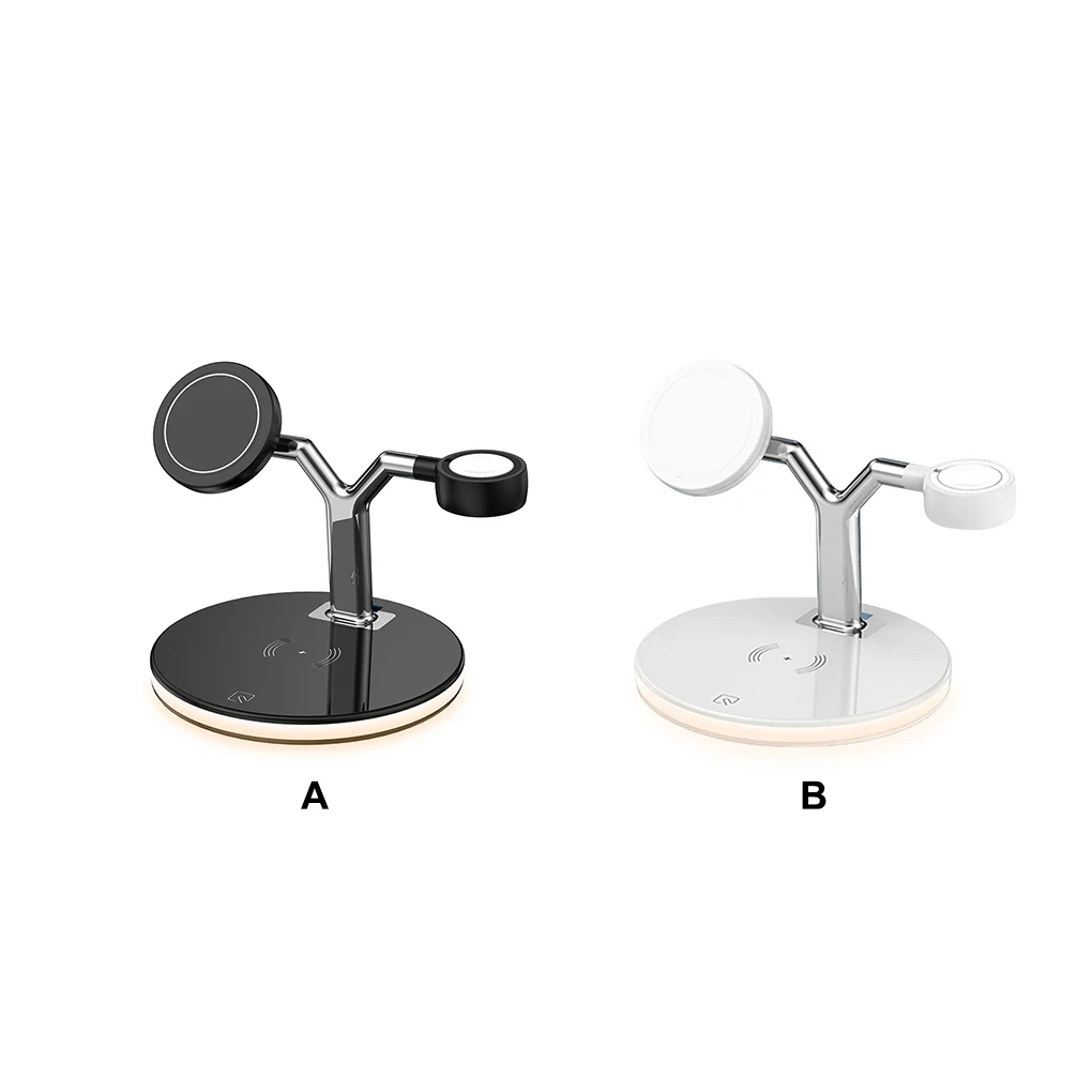 

Портативное зарядное устройство 3-в-1, зарядная док-станция для гарнитуры, дорожная Бытовая и офисная сменная подставка с черным кабелем