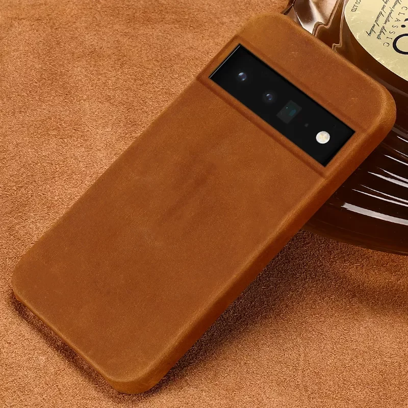 

Genuine PULL-UP Leather Case for Google Pixel 6 Pro 5 5A Pixel 6 Pixel 4A 4 Half-Inclusive Protection Retro Crazy Horse cover