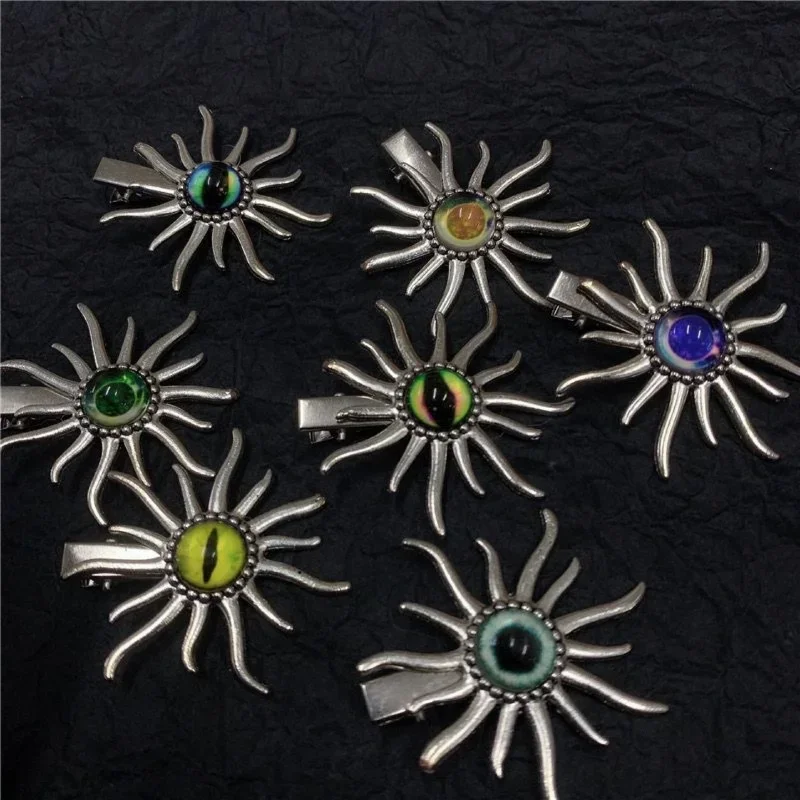 

New Colored Sun Eye Women's Hairpin Retro Cool Fashion Devil Eye Hairpin Gothic Fashion Hairpin Accessories