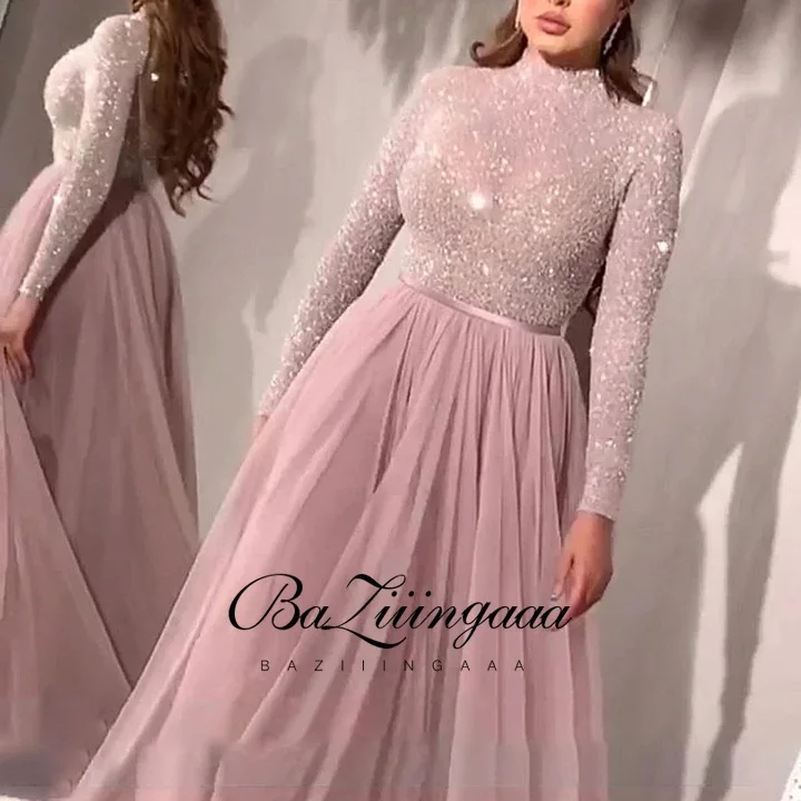 

Роскошное бальное платье BAZIIINGAAA, длинное женское платье 2021, вечерние платья с блестками, вечерние платья, женское платье для выпускного вече...