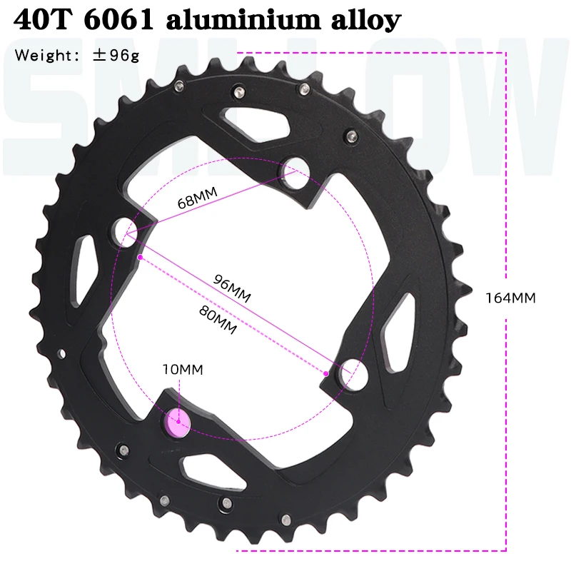 Горный велосипед велосипеда Цепь Цепь Ползунок Шестерня Сталь 22Т 24Т 32Т 42Т 44Т Велоспорт Ультралегкий Шатун Цепная колесо Аксессуары.