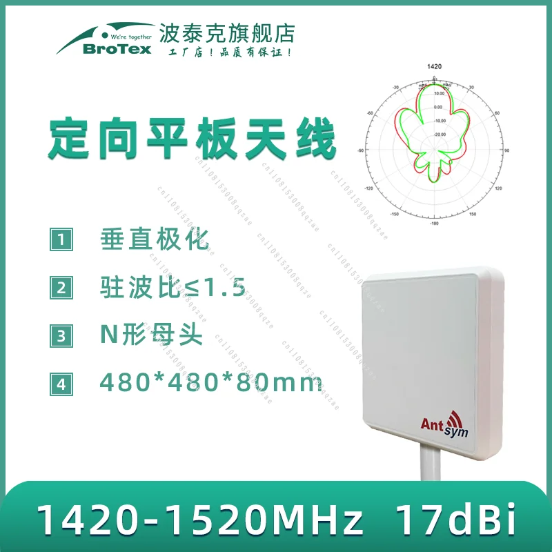 Фото Направленная плоская панельная антенна 1.3G/1.4G/1.5G (1300-1500 МГц) для частных и саморегулируемых сетей MESH, передача изображения №2