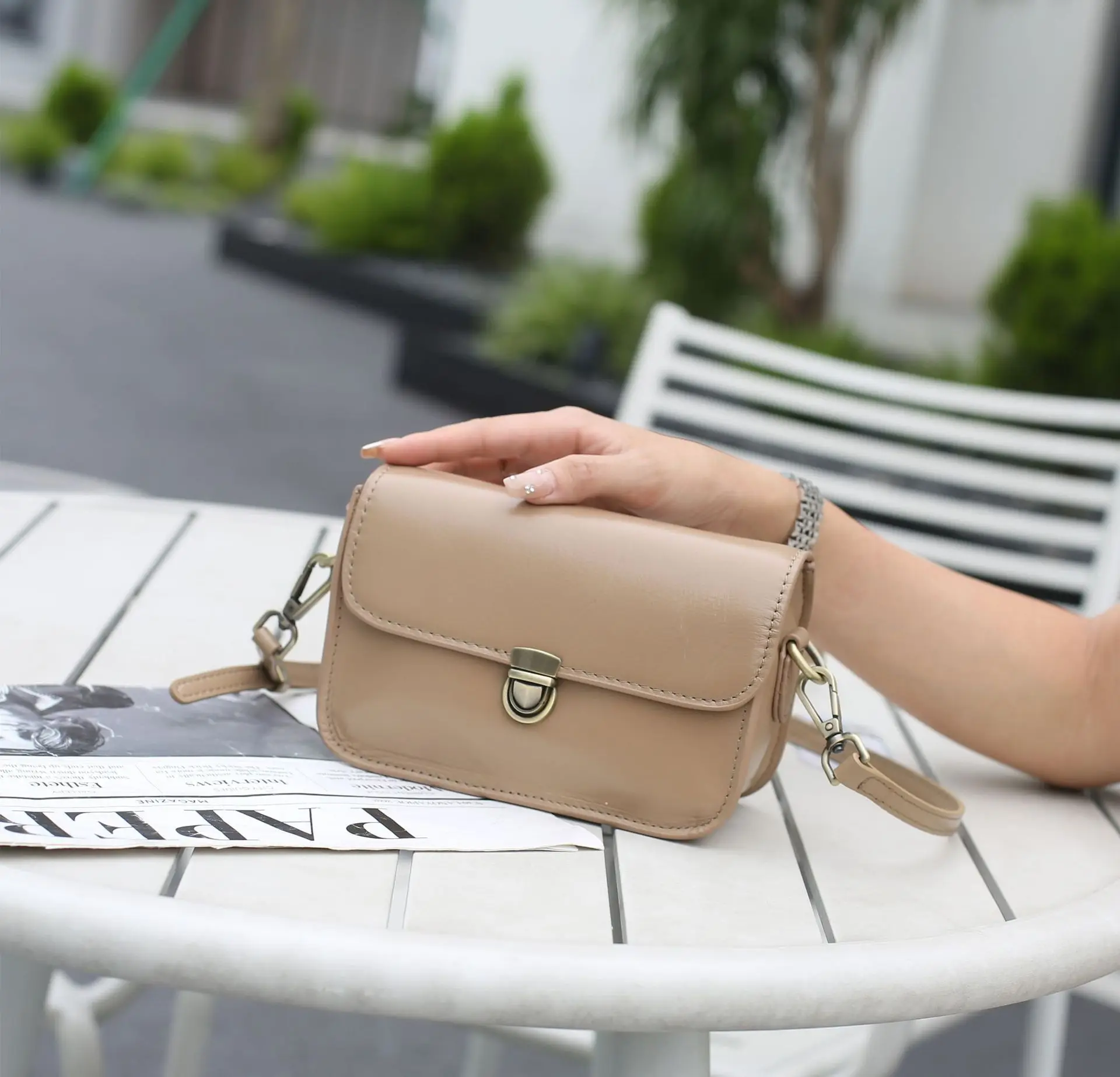 High Quality Genuine Leather Vintage Square Bag Fashion Purse Crossbody Bag Luxury Designer Summer Bags Woman 2023 Shoulder Bag