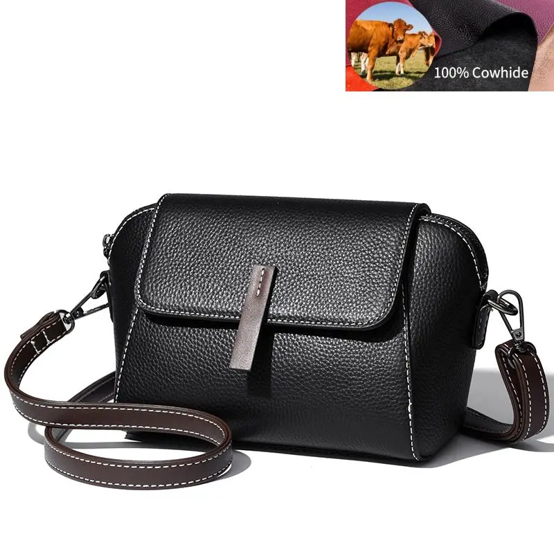 

Сумка кросс-боди женская из натуральной воловьей кожи, Роскошный дизайнерский саквояж на плечо, модный мессенджер, повседневный тоут