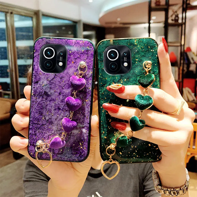 for redmi 10 case luxury plush colorful love bracelet phone case for xiaomi 11lite 10t 11x 11 poco x3 m3 f3 redmi note10 10s 9t free global shipping