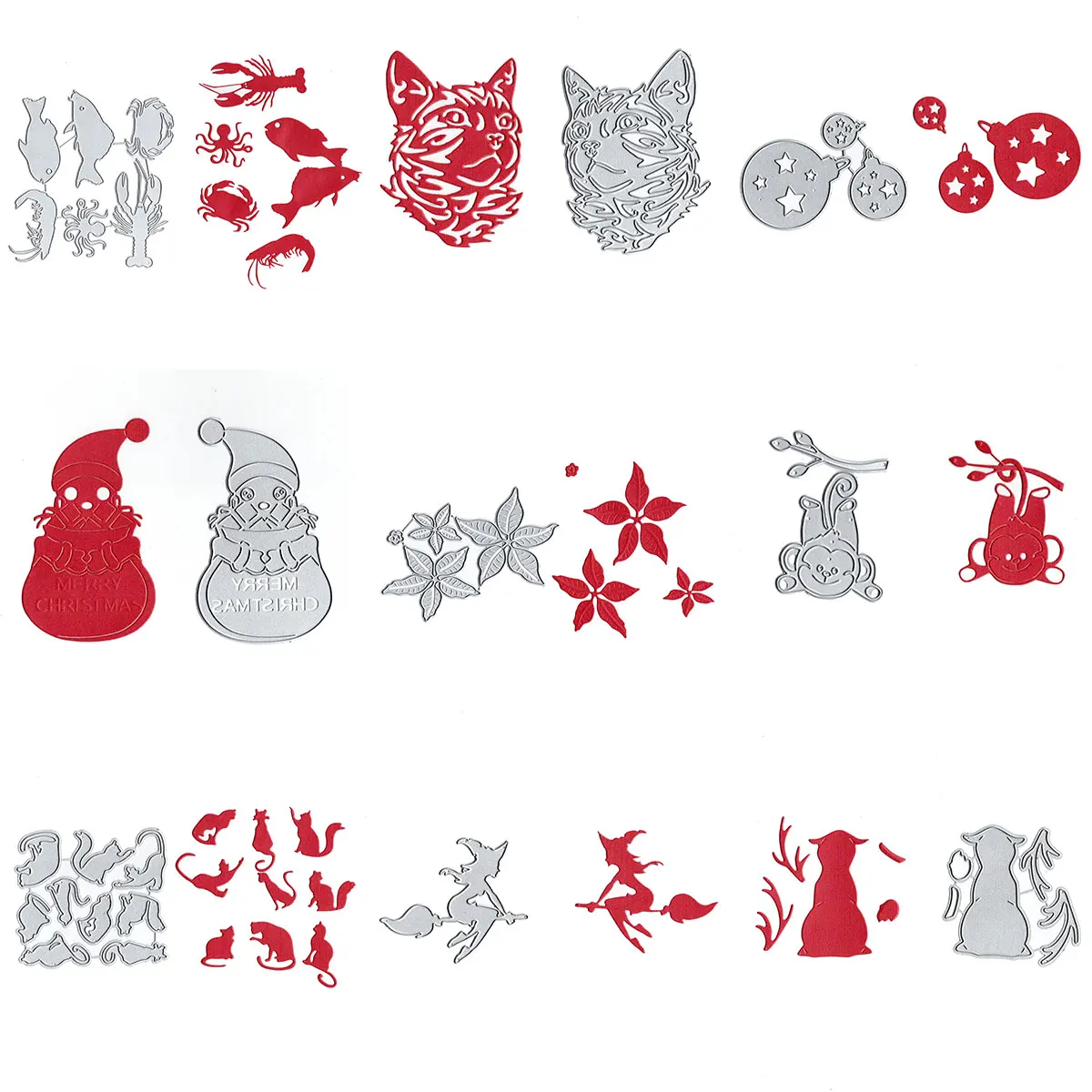 

seafood Metal Cutting Dies Decoration Scrapbook Paper Craft Knife Mould Blade Punch Stencils decorate DIY Santa Claus