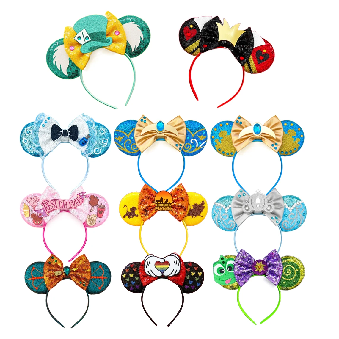 

2023 Newest Minnie Mouse Ears Headband Kid Adult Baby Festival Party Sequins Bow Hairband Hair Accessories Gift