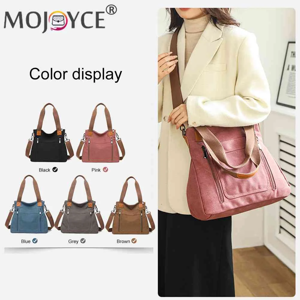 

Retro Crossbody Handbag Canvas Shoulder Crossbody Bag Large Size Solid Color Casual Fashion for Female Girl Casual Purses