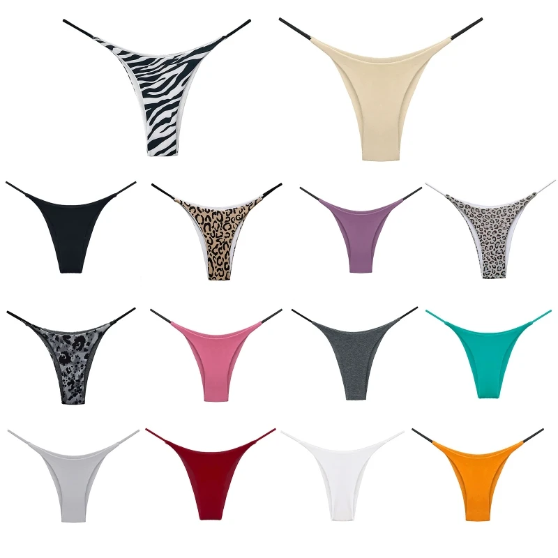 

Womens Cotton Underwear Female Lingerie Sexy Thong Panties Ladies Temptation Low-Waist Seamless G-string Panties