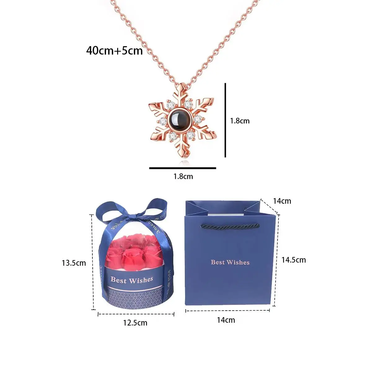 Ожерелье С Подвеской В Виде Снежинки И Проектором 100-язычный Романтический