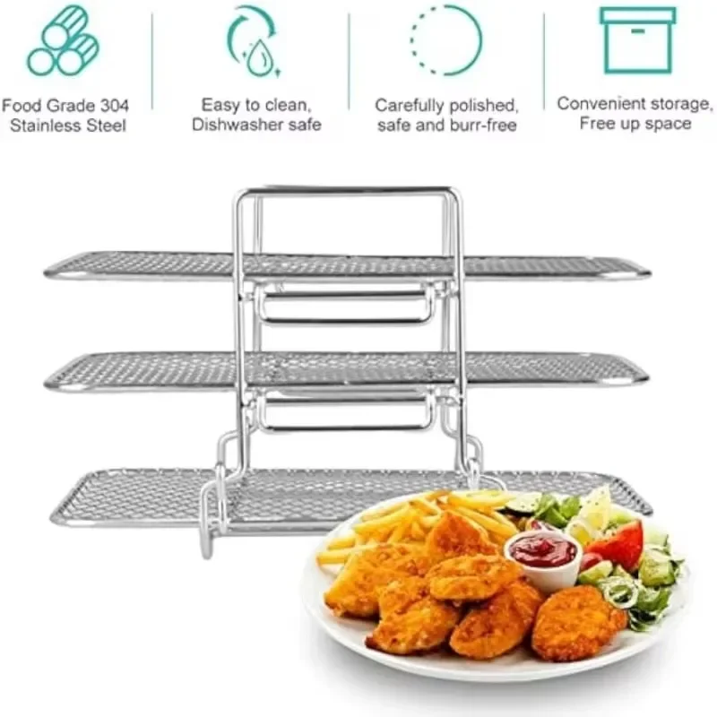 Многоярусная фритюрница из нержавеющей стали съемная кухонная стойка