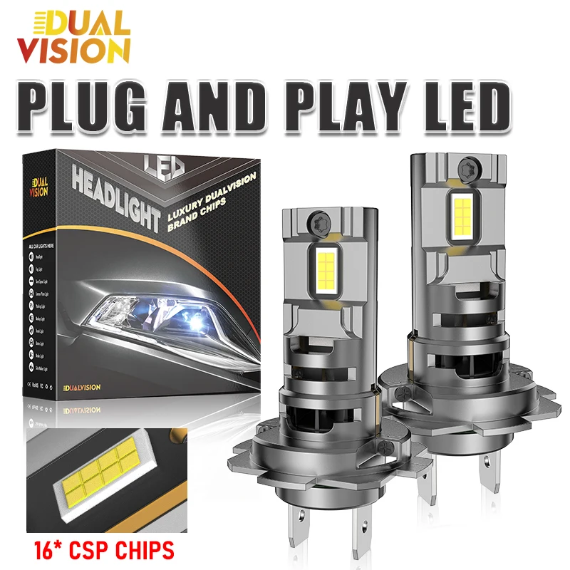 Dualvision H7 Беспроводной Миниатюрный Налобный Фонарь 7035 Csp 6000k Холодный Белый Свет