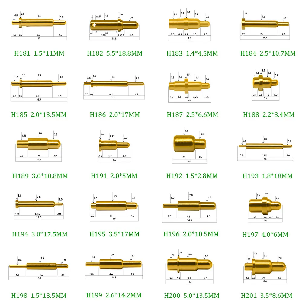 

1PCS High Current Spring Loaded Pogo Pin Connector 1A 2A 5A High Power Heavy Current Battery Connector POGOPIN Header Charge