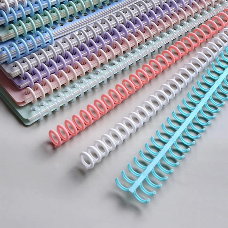 

1 Pc 30 Holes Loose-leaf Plastic Binding Ring Spring Spiral Rings Binder Strip For A4 Paper Notebook Stationery Office Supplies