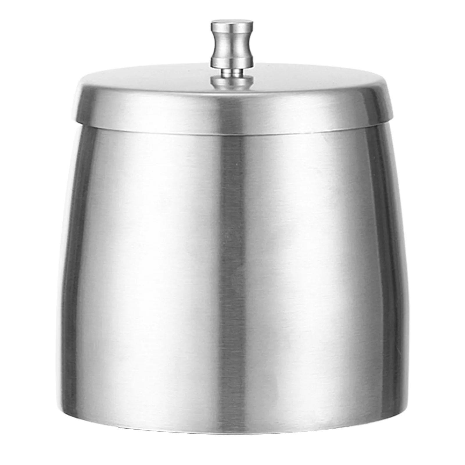 

Stainless Steel Ashtray With Lid Cylinder Covered Ash Holder Table Top Cigarettes Ashtray For Indoor Or Outdoor Use For Men And