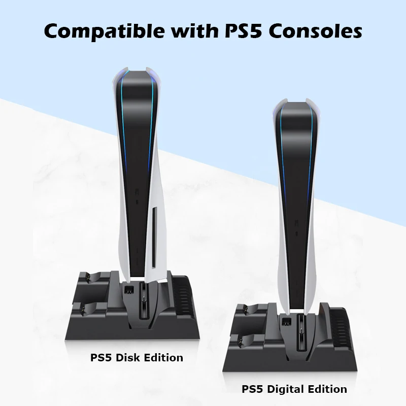 PS5 консоль охлаждающая подставка 2 контроллер зарядное устройство для игровой