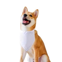 10pcslot sublimation blank pet bandana heat transfer white diy dog washable triangle scarf towel bibs kerchief for puppy cat