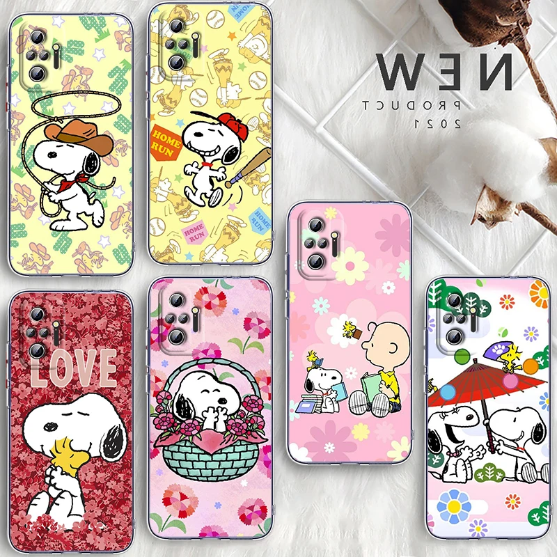 

Naughty Snoopy Print For Xiaomi Poco X3 Redmi Note 11S 11 11T 10 10S 9 9T 9S 8 8T Pro 5G 7 5 4X Transparent Phone Case