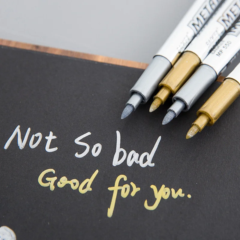 

Gold Silver Metallic Pen Paper Tag Album Scrapbook Party Birthday Wedding Decoration Sign Pen Brand New High Quality