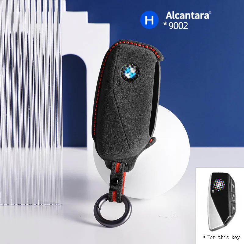 

Alcantara High-quality Car Remote Key Case Cover Shell For BMW I7 X7 735i 740i G07 LCI IX I20 X1 U11 7 Series G70 G09 XM U06 G81