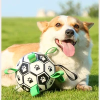 pet dog toy interactive football toys for puppy large dogs outdoor training soccer chew toys with rope football dog accessorie