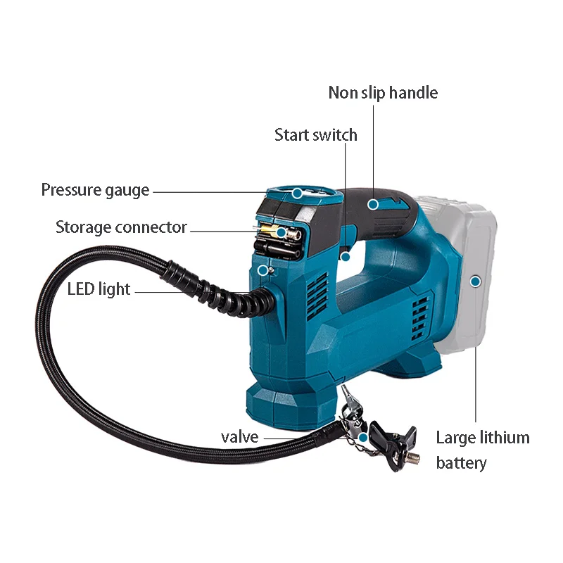 Воздушный насос для автомобильных велосипедных шин рандомный автомобильный