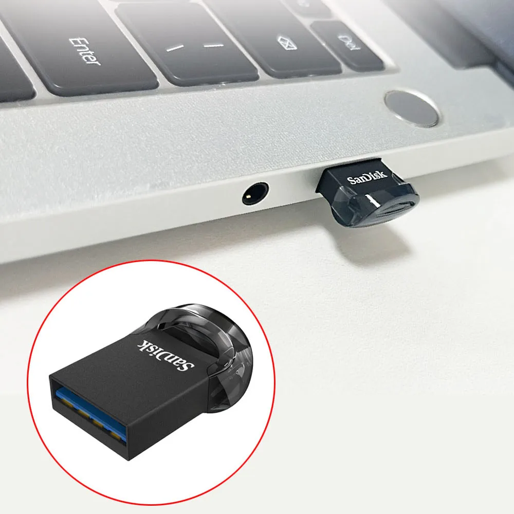 SanDisk Ultra Fit USB 3.2 Gen 1 флэш-накопитель 128 ГБ 256 512 Скорость чтения до 400 МБ/с U-диск 16 32 64 130