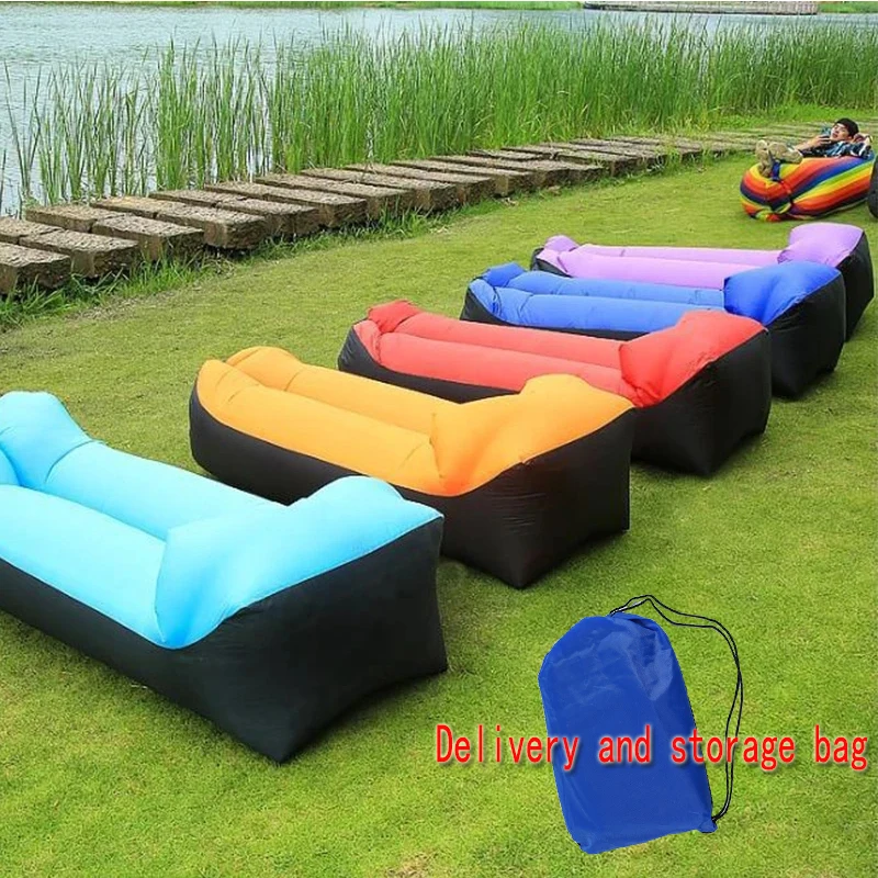

Trend Outdoor Products Fast Infaltable Air Sofa Bed Good Quality Sleeping Bag Inflatable Air Bag Lazy Bag Beach Sofa 240*70cm