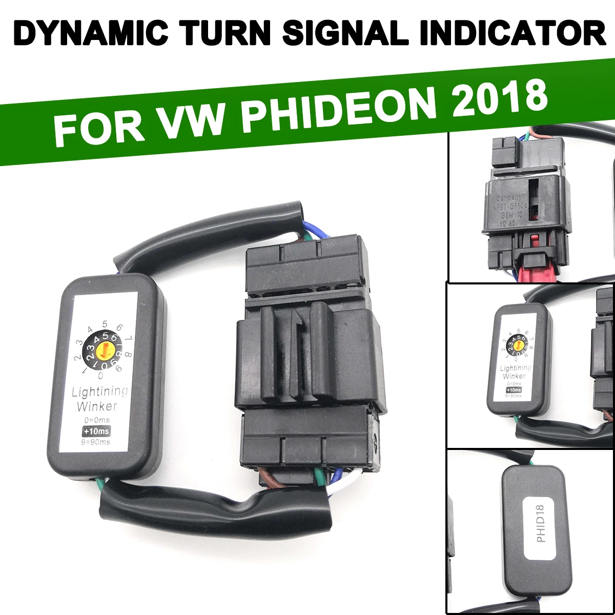 

Dynamic Turn Signal Indicator 2Pcs Black LED Taillight Add-on Module Cable Wire Harness For VW PHIDEON 2018