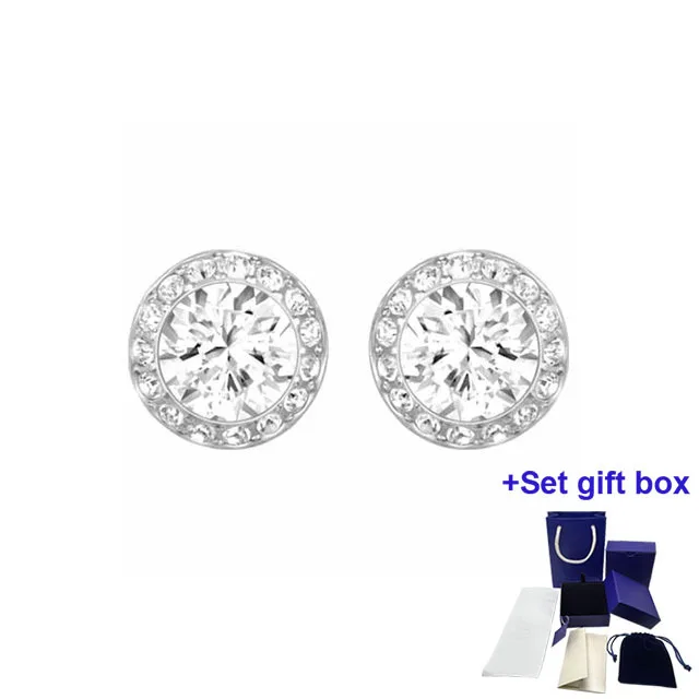 

Высококачественные женские серьги swa, модные и популярные круглые серьги, украшения улучшают темперамент