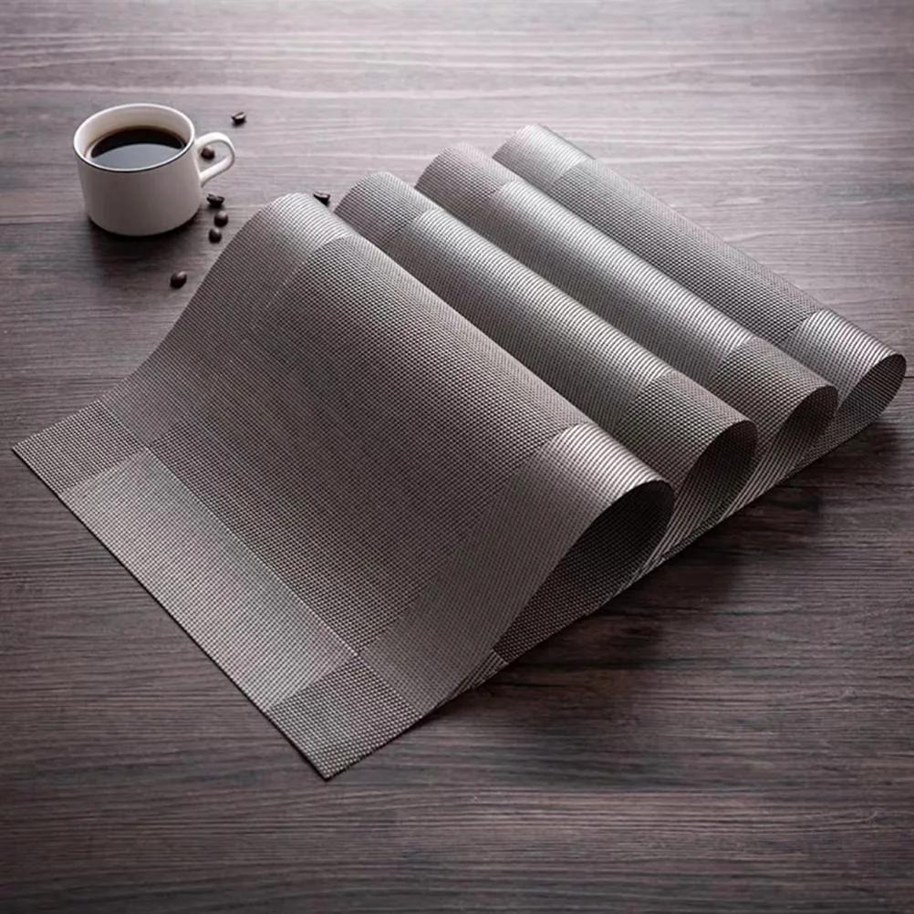 

Table Placemats Mat Placemat Home Coasters Heat Mats Washable Resistant Insulation Cup Reversible Silver Dining Coaster Stain