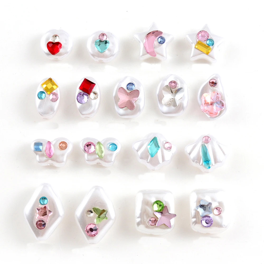 10 шт. в стиле ретро барокко искусственные 3D жемчужные ракушки бабочки звезды с