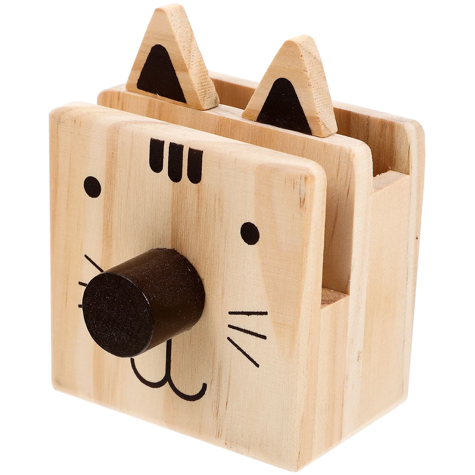 

Cartoon Kitten Glasses Frame Student Animal Holder Eyeglass Stand Wooden Pen Rest