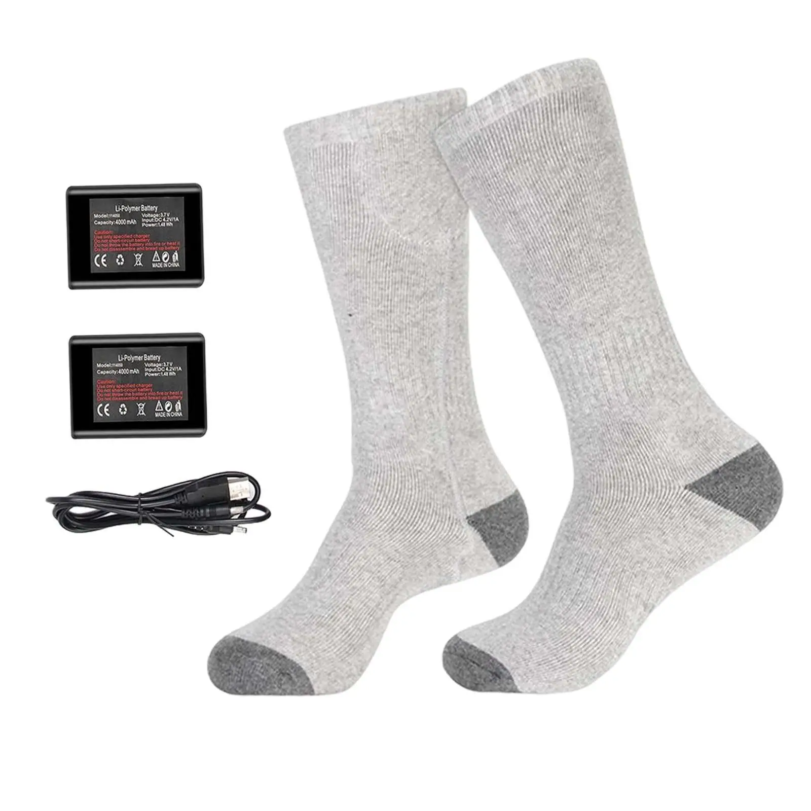 

Men Women Heating Socks Warmer Socks Washable Comfortable for Skateboarding Outdoor Activities Skiing Camping Hiking