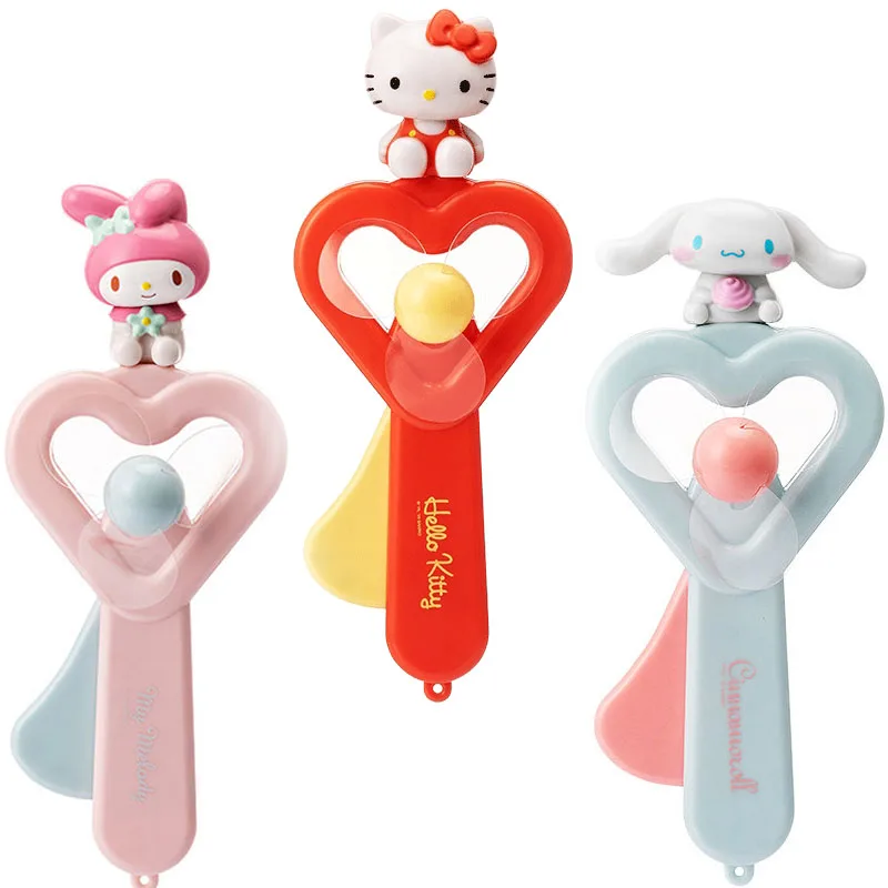 

Sanriod аниме Cinnamoroll Melody Fan мультяшный летний ручной вентилятор портативный студенческий офис милый Kawaii Охлаждающие вентиляторы подарок игруш...