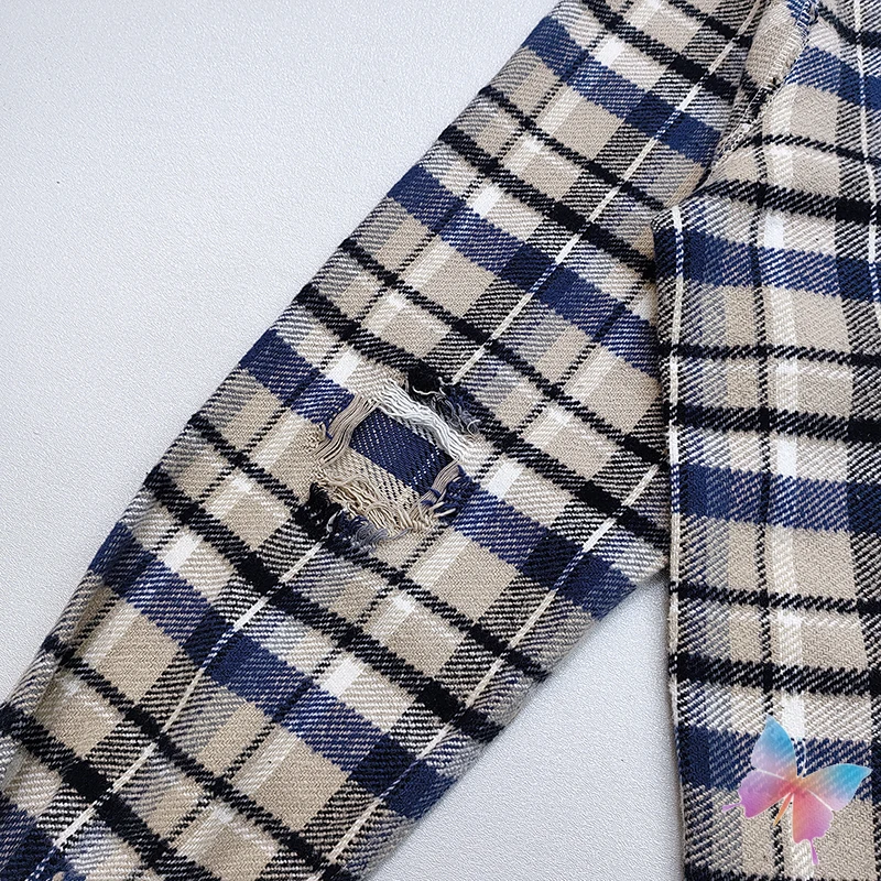 Мужские и женские рубашки Vujade в стиле ретро с дырками перфорированные длинными