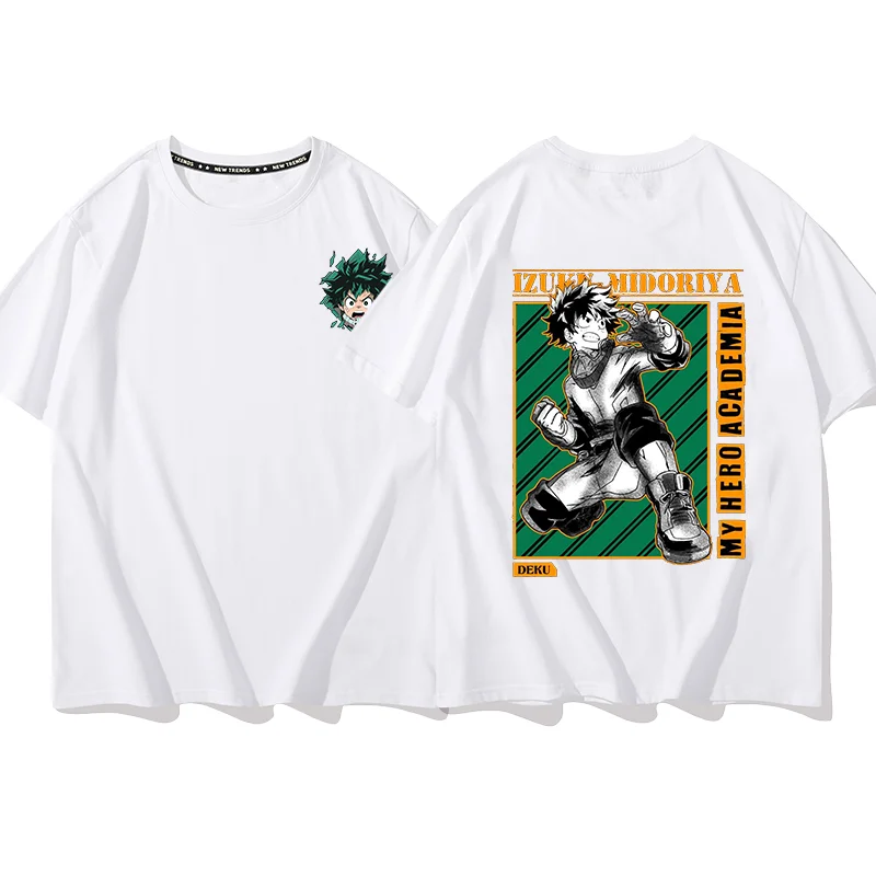 Аниме My Hero Academia IZUKU MIOORIYA футболка с принтом пара студенческая уличная спортивная
