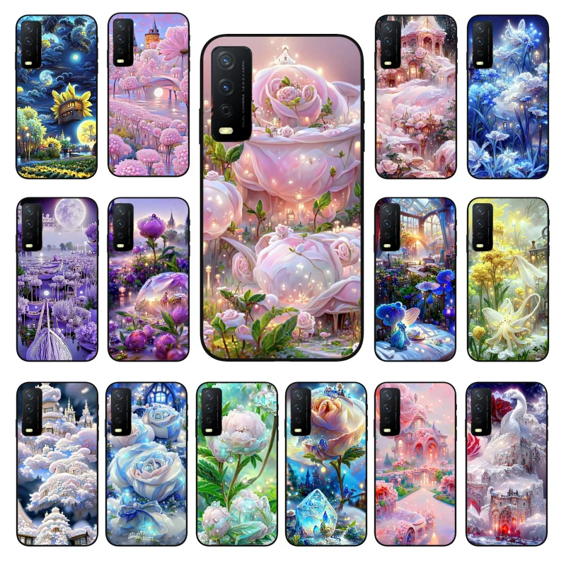 

Nature Flower Peony Rose Heaven Case For VIVO Y31 Y21 Y70 Y21S Y20S Y72 Y35 Y11 Y53S Y33S Y55 Y76 Y51 Y11S Y01 Y1S Y91C Y91i