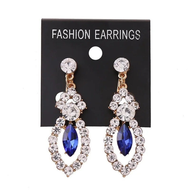 

Bohemia Style Jewelry Brand Designers Crystal Women Wedding Earringsear Clip Earrings