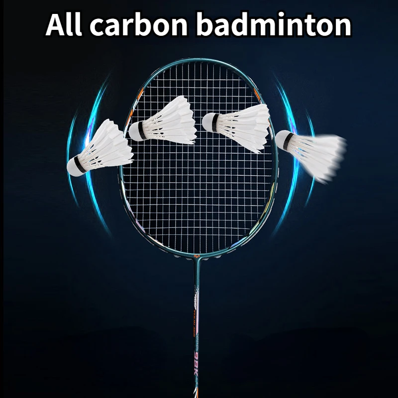 

Full carbon badminton racket fiber ultra light racket set for men and women durable professional badminton rackets