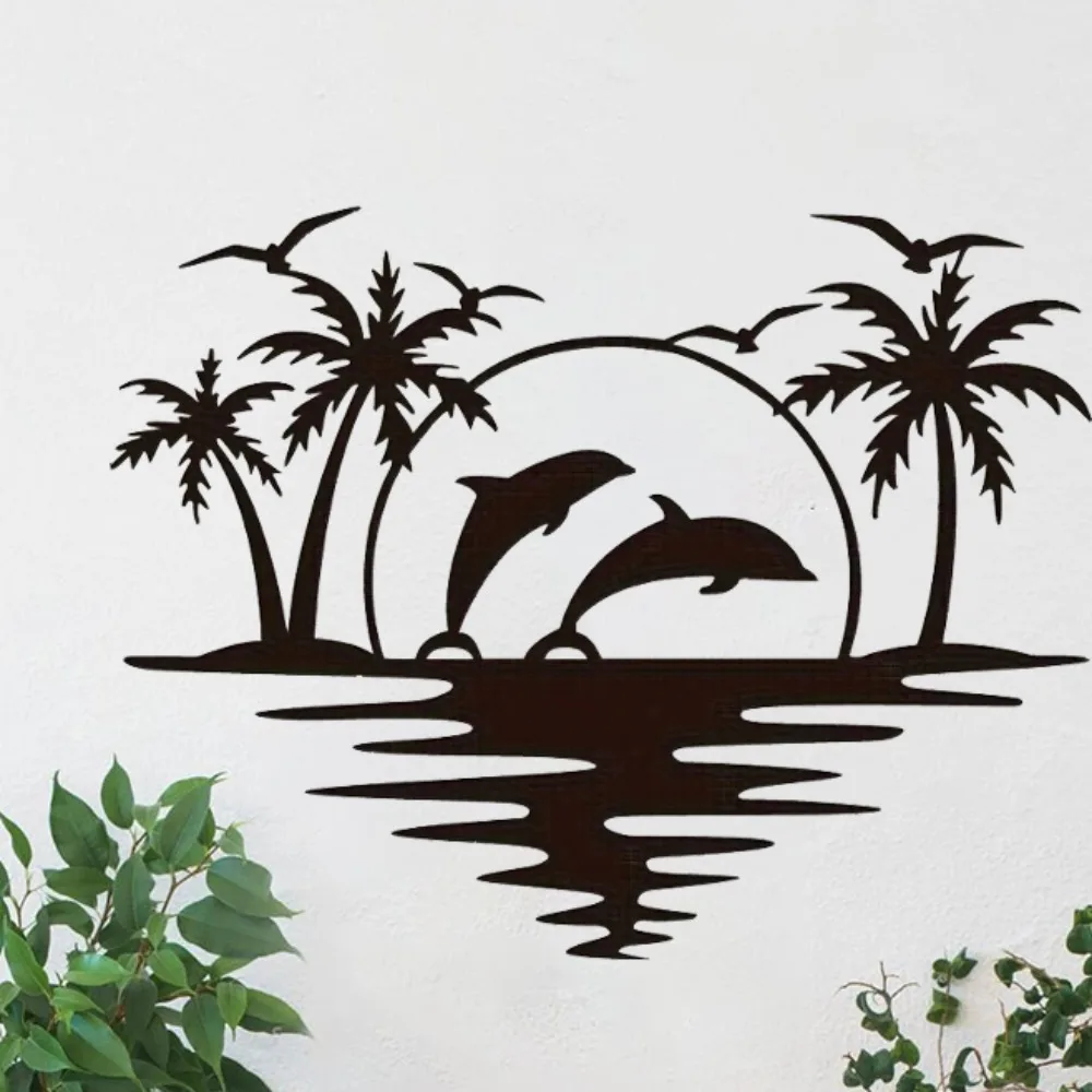 Металлический Декор На Пляжную Тематику: Настенные Акценты С Дельфином И