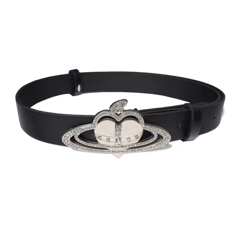 

Men Women Belt Black Diesel Metal Buckle MenWomen PU Decorative brown Belt Fashion luxury design waistband JeansDecoration