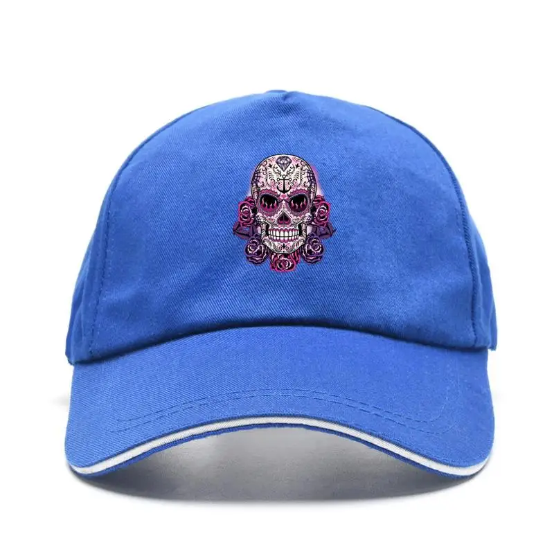 

New cap hat Pink ugar ku T en Woen Diaond Roe Caavera Day Of The Dead Top hort-eeved Baseball Cap