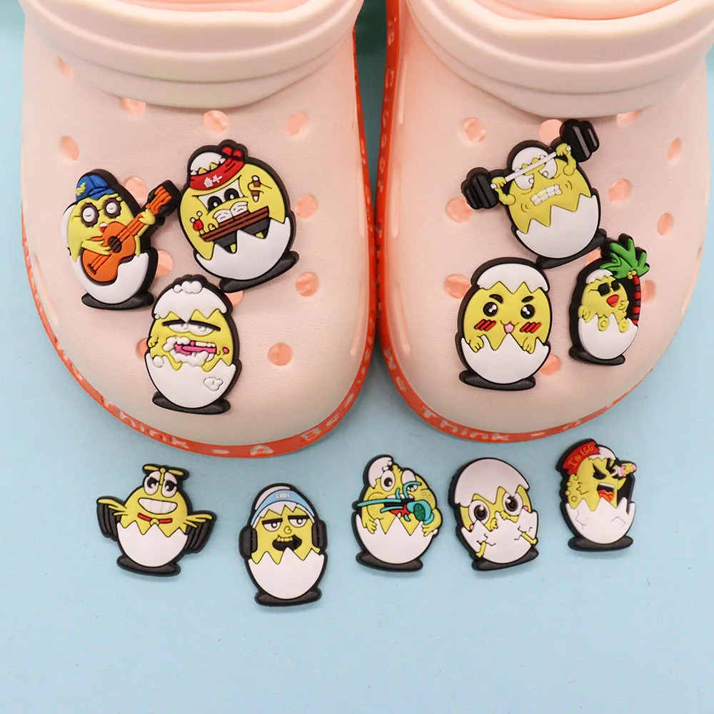 

Новое поступление, 1 шт., забавное яйцо, детская обувь, аксессуары, милые садовые сандалии, украшения для обуви, пряжка, подходит для рюкзака ...