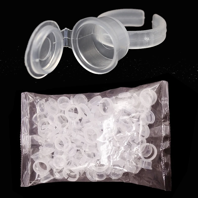 

Microblading Ring Pigment Cup/Cap Glue Holder Tattoo Supplies Disposable Tattoo Ink Ring Cup Permanent Makeup Tattoo Accessories