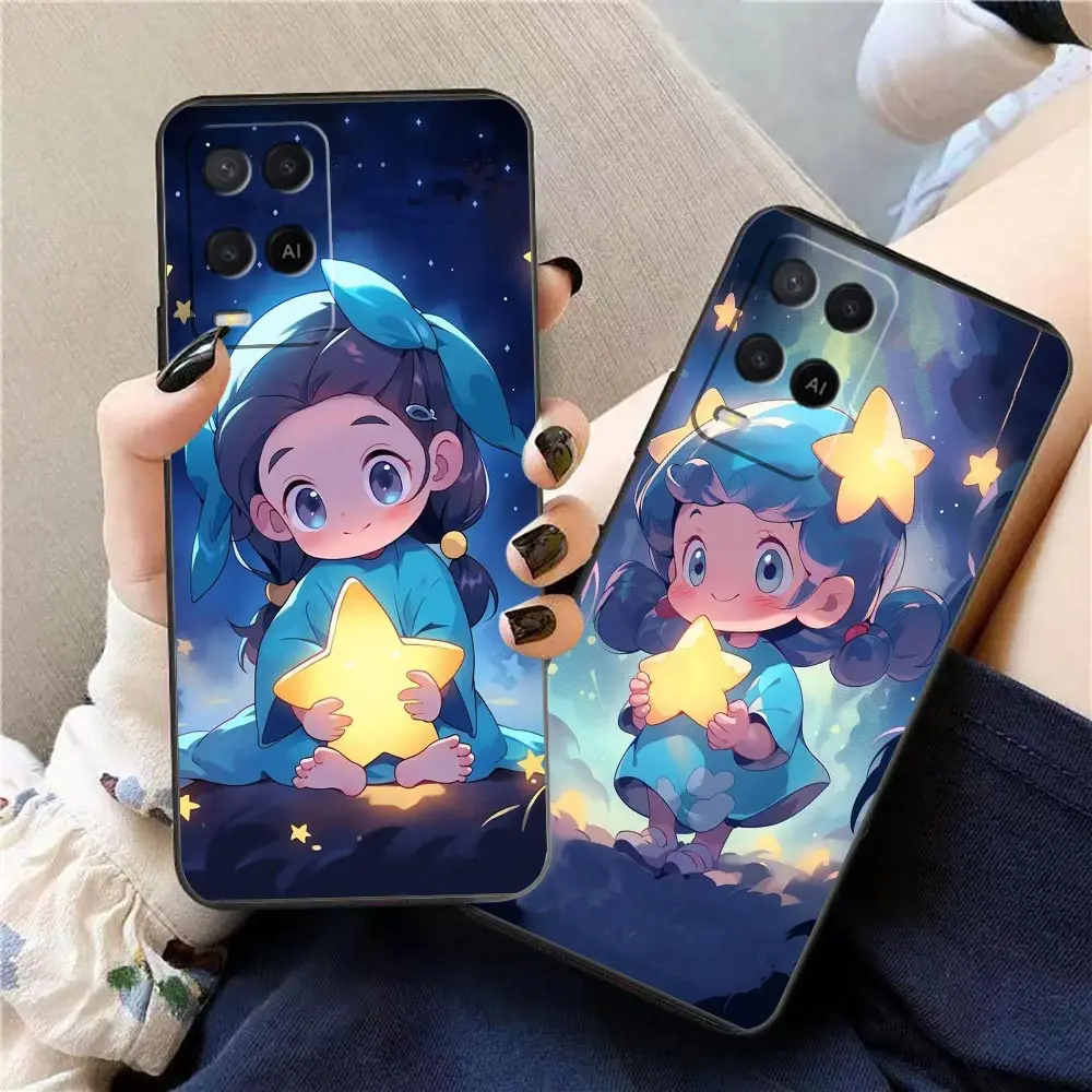 

Lovely Starry Night Girl Funda Coque Case For OPPO A94 A93 A92 A92S A91 A83 A79 A78 A76 A74 A73 A57 A55 A53 A33 A17 A16 A15 Case