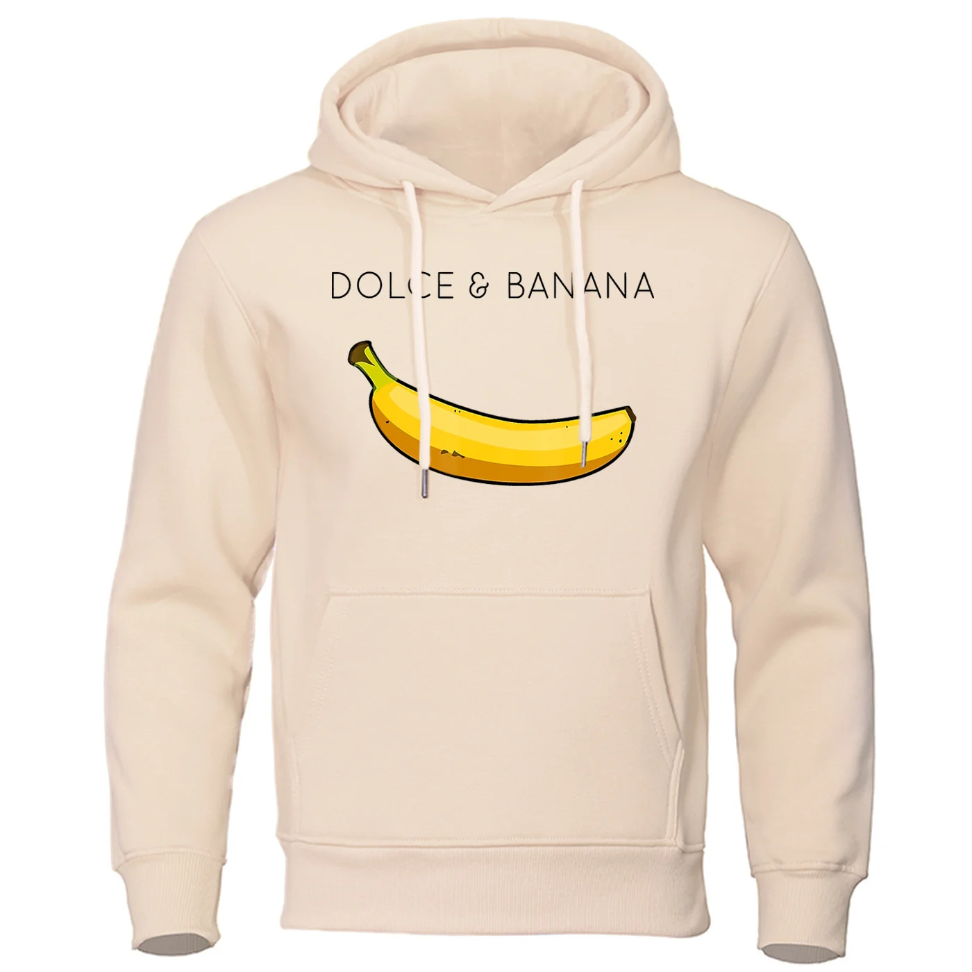 

Милая мужская одежда с принтом Dolce & Banana, повседневная одежда свободного покроя, модные теплые флисовые штампы, уличная одежда