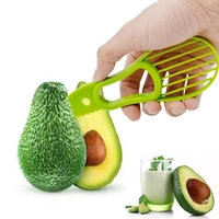 3 in 1 avocado shea corer butter fruit peeler cutter pulp separator plastic knife kitchen vegetables tools accessories