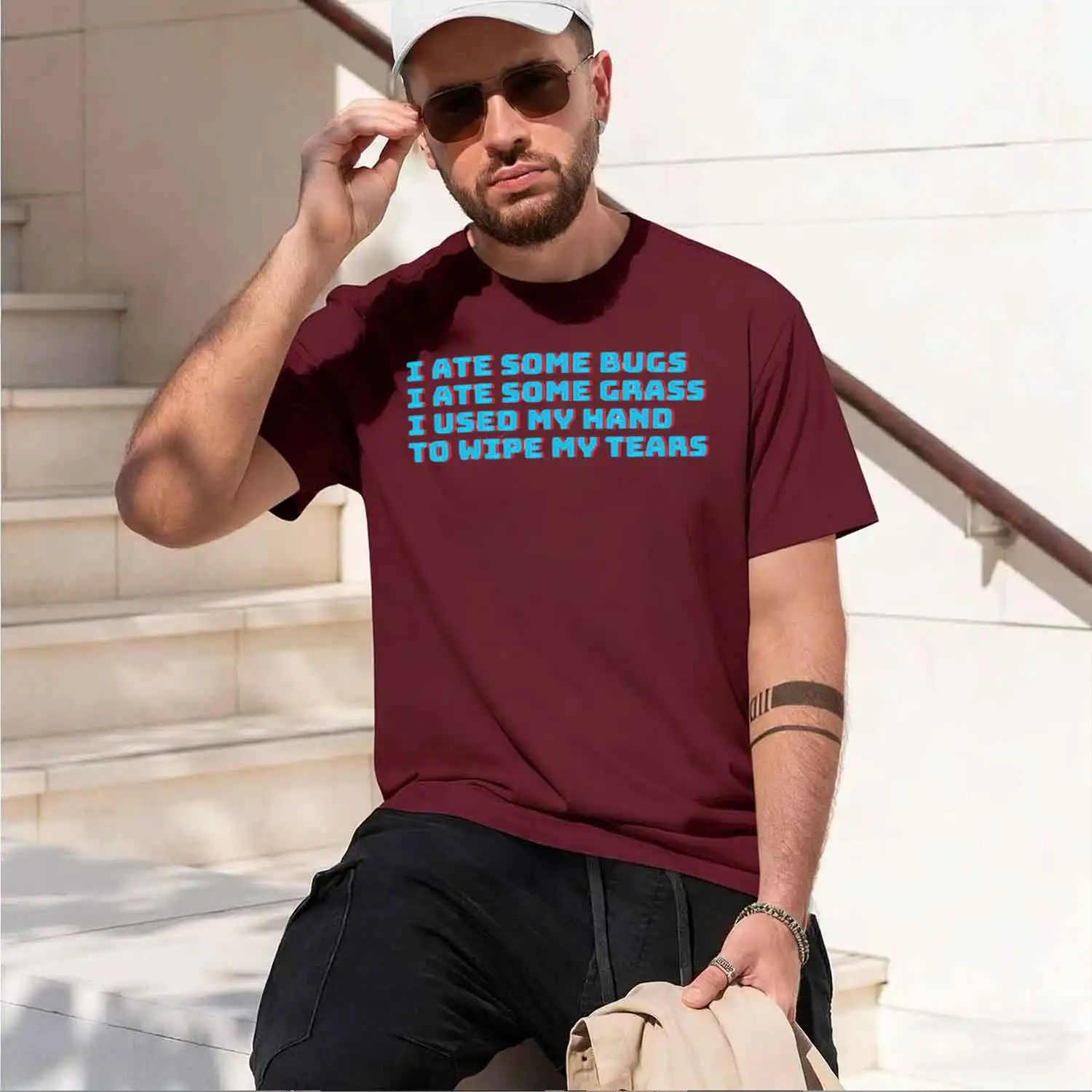 Футболка Nao Ate Some s Quote Sticker 2026, новая модель, мужская, с коротким рукавом, круглым вырезом, классическая, повседневная, в различных цветах и размерах, для Dai (art.: 3920dab8febcf) - 3920dab8febcf